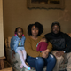 Ra (center) with her 4-year-old daughter, Zala, her 10-month-old son, Zakai, and her husband, Kamal Muhammad, on March 24.